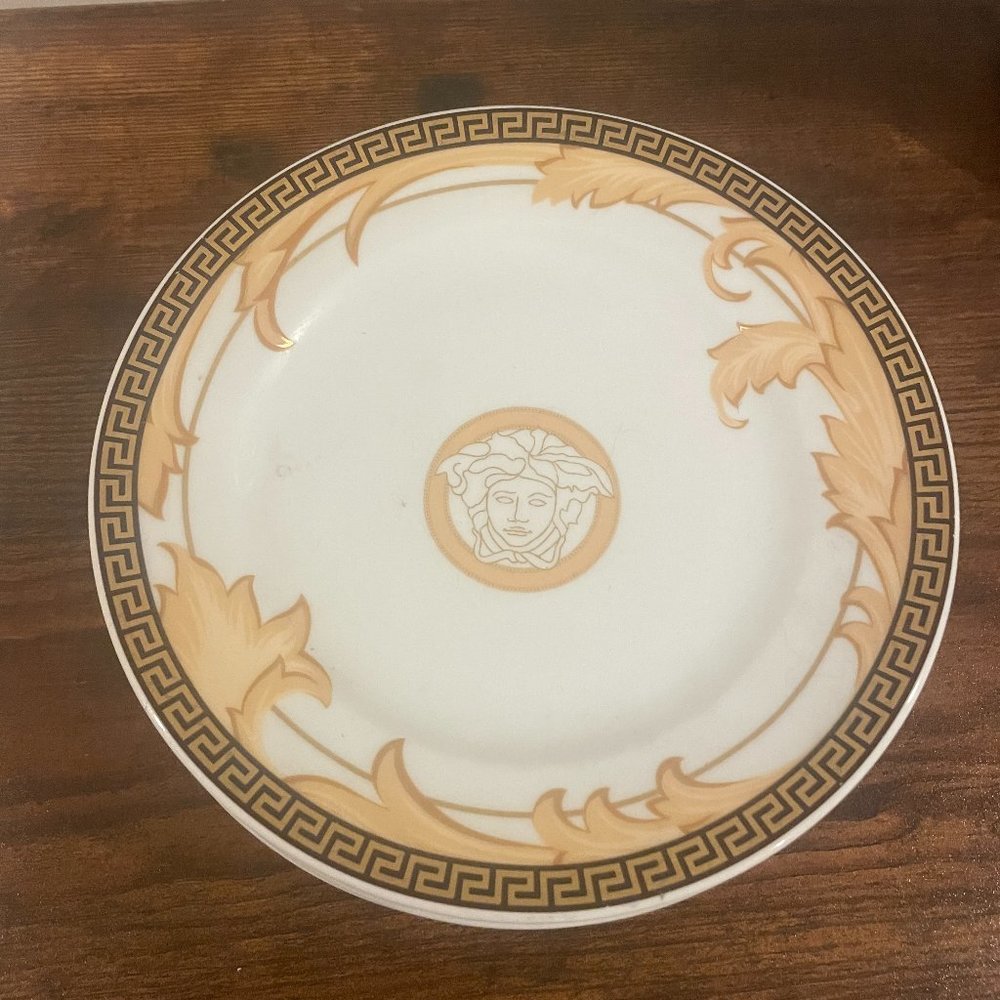 Versace 7" Bread and Butter Plates Rosenthal Arabesque Champagne Set of 4